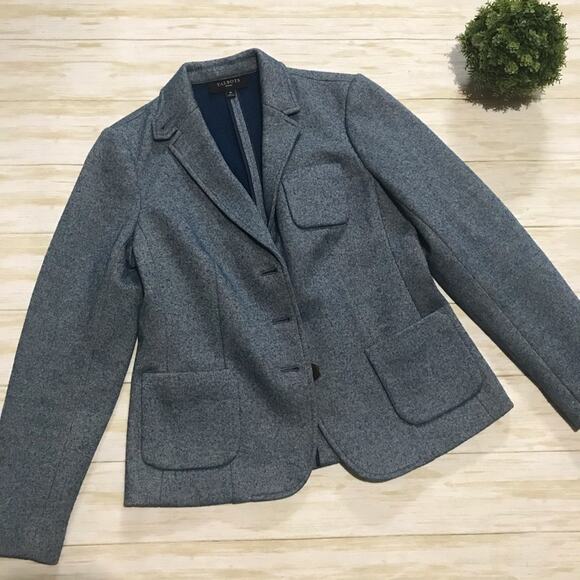 Talbots Jackets & Blazers - Talbots Wool Blend Blazer Jacket Stone Dusty Blue Size 6 Petite